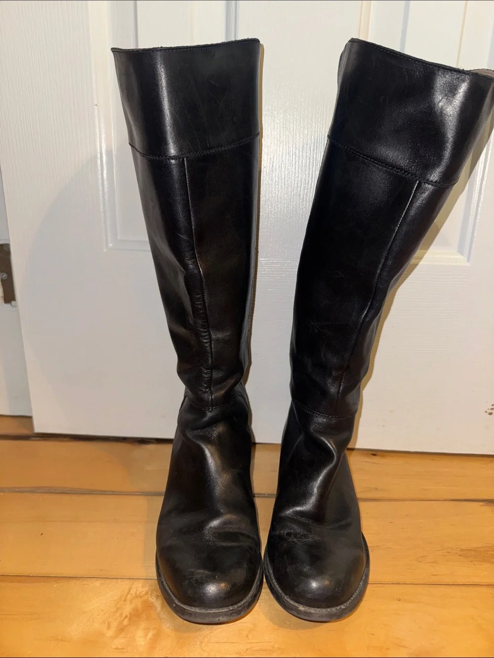 Nine West Black Zip Up Leather Boots